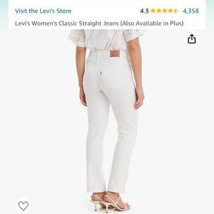 Levi’s classic straight women’s white jeans- Sz 10